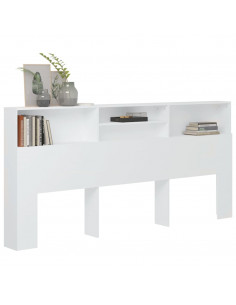 Testiera con Contenitore Bianco 200x19x103,5 cm