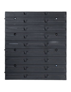 Kit Contenitori 71 pz con Pannelli a Parete Rosso e Nero