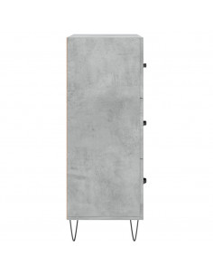 Credenza Grigio Cemento 69,5x34x90 cm in Legno Multistrato 2