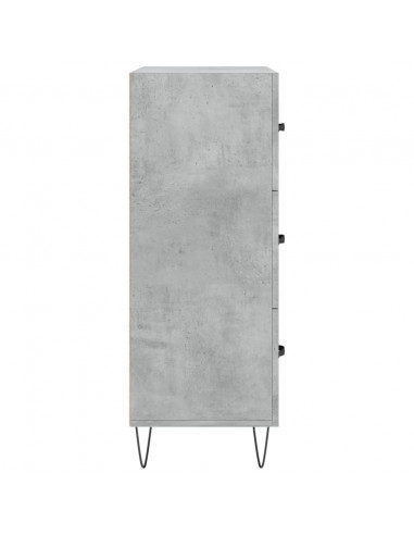 Credenza Grigio Cemento 69,5x34x90 cm in Legno Multistrato