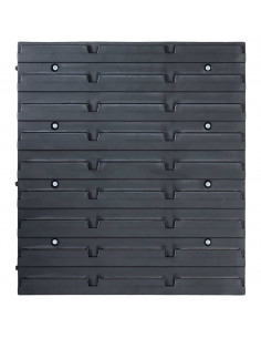 Kit Contenitori di Stoccaggio 96 pz con Pannelli a Parete Blu