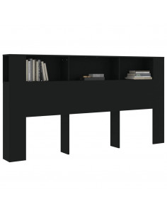 Testiera con Scomparti Nero 200x18,5x104,5 cm