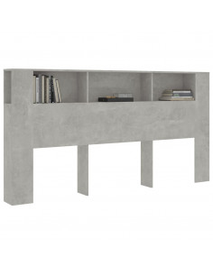 Testiera con Scomparti Grigio Cemento 200x18,5x104,5cm