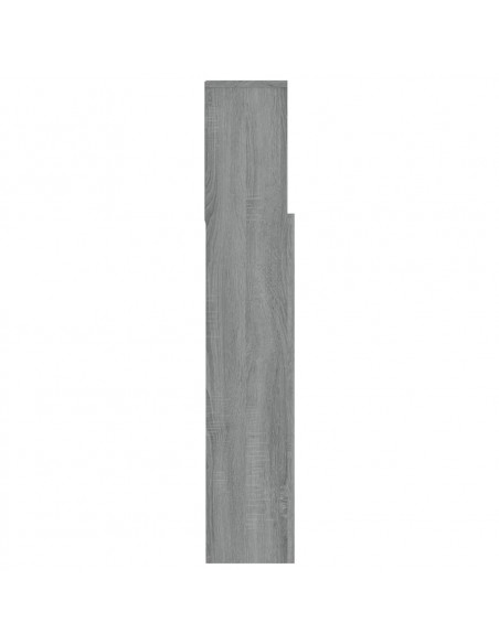 Testiera con Scomparti Grigio Sonoma 120x19x103,5 cm