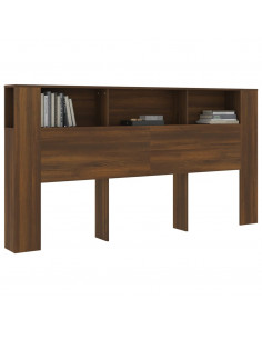 Testiera con Contenitore Rovere Marrone 200x18,5x104,5 cm