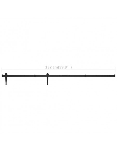 Kit Mini Anta Scorrevole Armadio in Acciaio al Carbonio 152 cm