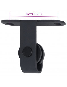 Kit Mini Anta Scorrevole Armadio in Acciaio al Carbonio 183 cm