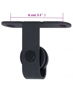 Kit Mini Anta Scorrevole Armadio in Acciaio al Carbonio 200 cm