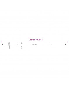 Kit Mini Anta Scorrevole in Acciaio al Carbonio Bianco 122 cm