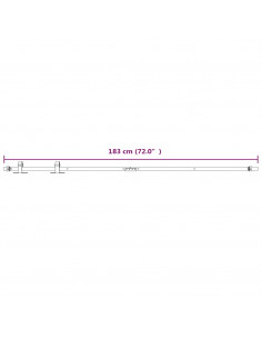 Kit Mini Anta Scorrevole in Acciaio al Carbonio Bianco 183 cm