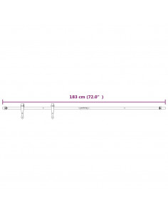 Kit Mini Anta Scorrevole in Acciaio al Carbonio Bianco 183 cm