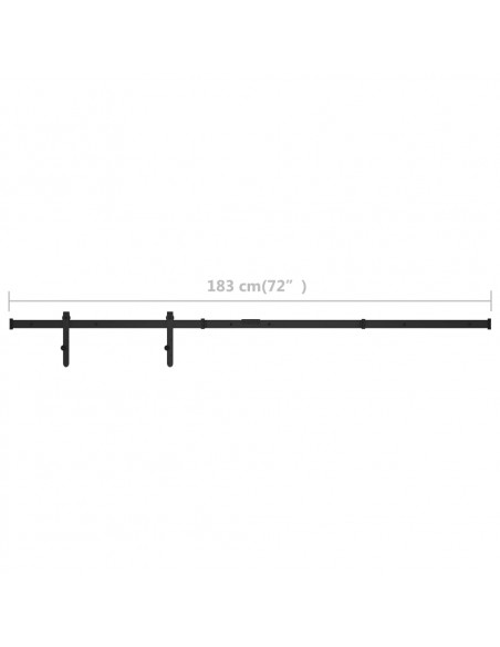 Kit Mini Porta Scorrevole Stalla in Acciaio al Carbonio 183 cm