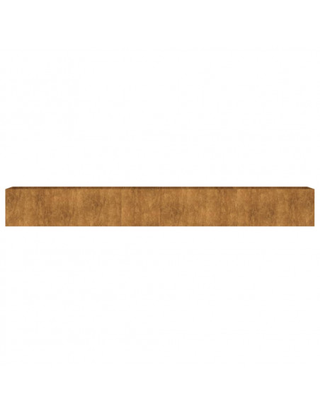 Fioriera Rialzata da Giardino 360x40x40 cm in Acciaio Corten