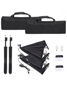 Kit per Studio Fotografico con Set di Luci e Fondale