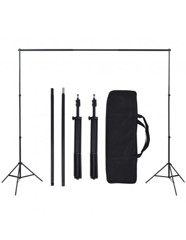 Kit per Studio Fotografico con Set di Luci e Fondale