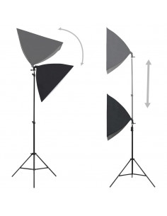 Kit per Studio Fotografico con Set Luci, Fondale e Riflettore