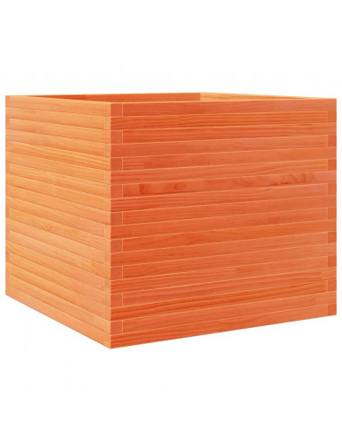 Fioriera Giardino Marrone Cera 80x80x68,5cm Legno Massello Pino