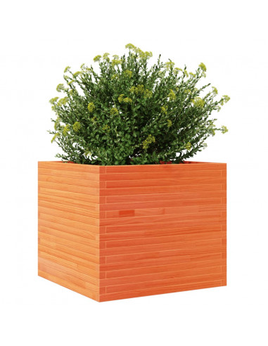 Fioriera Giardino Marrone Cera 80x80x68,5cm Legno Massello Pino