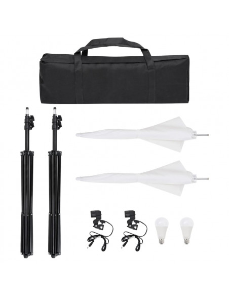 Kit Studio Fotografico con Set di Luci, Fondale e Riflettore