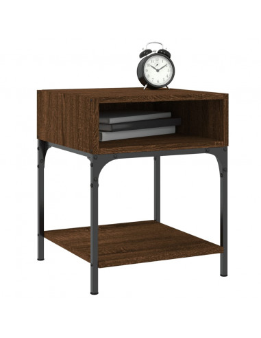 Comodini 2 pz Rovere Marrone 40x41x50 cm in Legno Multistrato