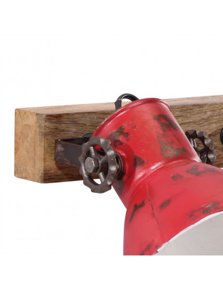 Lampada a Parete 25 W Rosso Anticato 65x25 cm E27