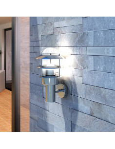 Lampada a parete da giardino patio acciaio inox da interno ed esterno