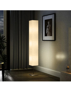 Lampada a Piantana con Supporto in Acciaio 170 cm Beige