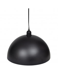 Lampada a Sospensione 2 pz Altezza Regolabile Semisferica Nera