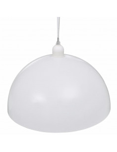 Lampada a Sospensione 2pz Altezza Regolabile Semisferica Bianca