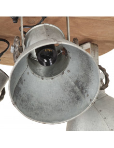 Lampada a Sospensione Industriale 25 W Argento 42x27cm E27