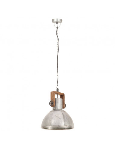 Lampada a Sospensione Industriale 25 W Argento Rotonda 30cm E27