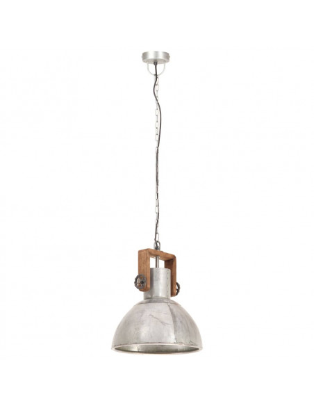 Lampada a Sospensione Industriale 25 W Argento Rotonda 30cm E27