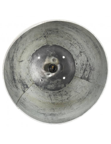 Lampada a Sospensione Industriale 25 W Argento Rotonda 32cm E27