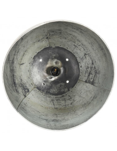 Lampada a Sospensione Industriale 25 W Argento Rotonda 42cm E27