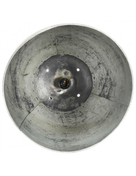 Lampada a Sospensione Industriale 25 W Argento Rotonda 42cm E27