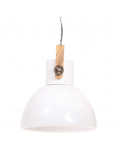 Lampada a Sospensione Industriale 25 W Bianca Rotonda 40 cm E27