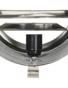 Lampada a Treppiede a Pavimento Nera in Legno di Mango 171 cm