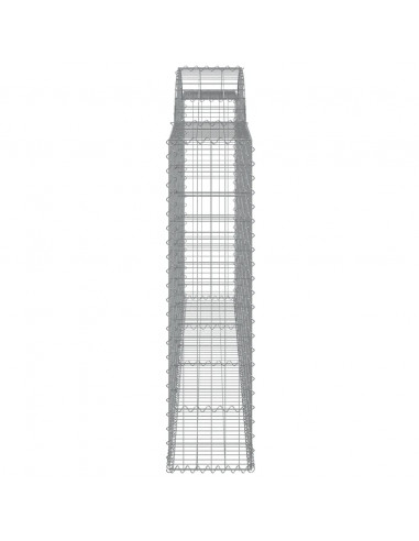 Cesti Gabbioni ad Arco 7 pz 300x30x120/140 cm Ferro Zincato