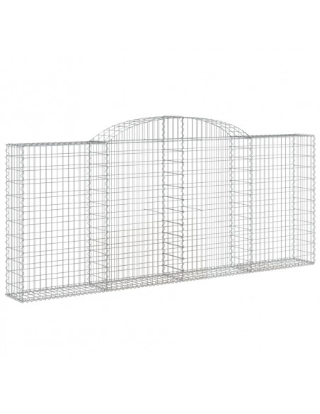 Cesti Gabbioni ad Arco 3 pz 300x30x120/140 cm Ferro Zincato