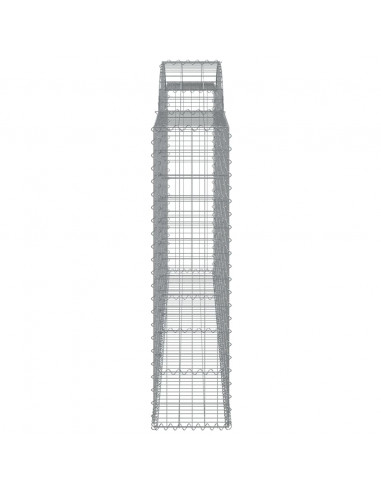 Cesti Gabbioni ad Arco 3 pz 300x30x120/140 cm Ferro Zincato