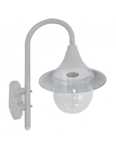 Lampada da Parete da Giardino E27 42 cm in Alluminio Bianco