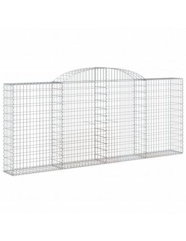 Cesti Gabbioni ad Arco 5 pz 300x30x120/140 cm Ferro Zincato