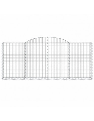 Cesti Gabbioni ad Arco 5 pz 300x30x120/140 cm Ferro Zincato