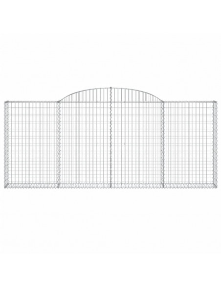 Cesti Gabbioni ad Arco 5 pz 300x30x120/140 cm Ferro Zincato