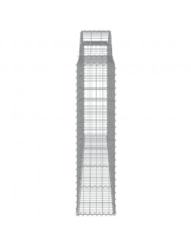 Cesti Gabbioni ad Arco 5 pz 300x30x120/140 cm Ferro Zincato