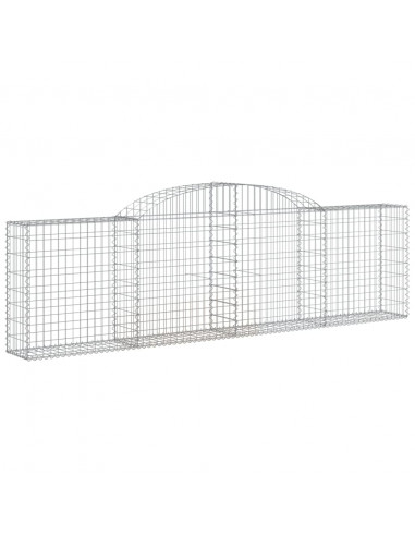 Cesti Gabbioni ad Arco 15 pz 300x30x80/100 cm Ferro Zincato