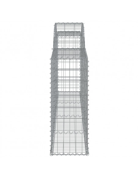 Cesti Gabbioni ad Arco 15 pz 300x30x80/100 cm Ferro Zincato