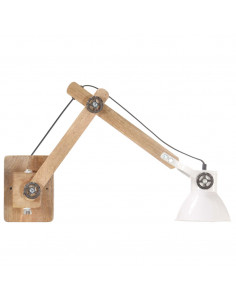 Lampada da Parete Stile Industriale Bianca Rotonda E27