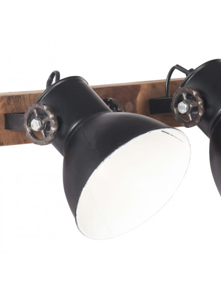 Lampada da Parete Stile Industriale Nera 45x25 cm E27