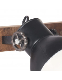 Lampada da Parete Stile Industriale Nera 90x25 cm E27